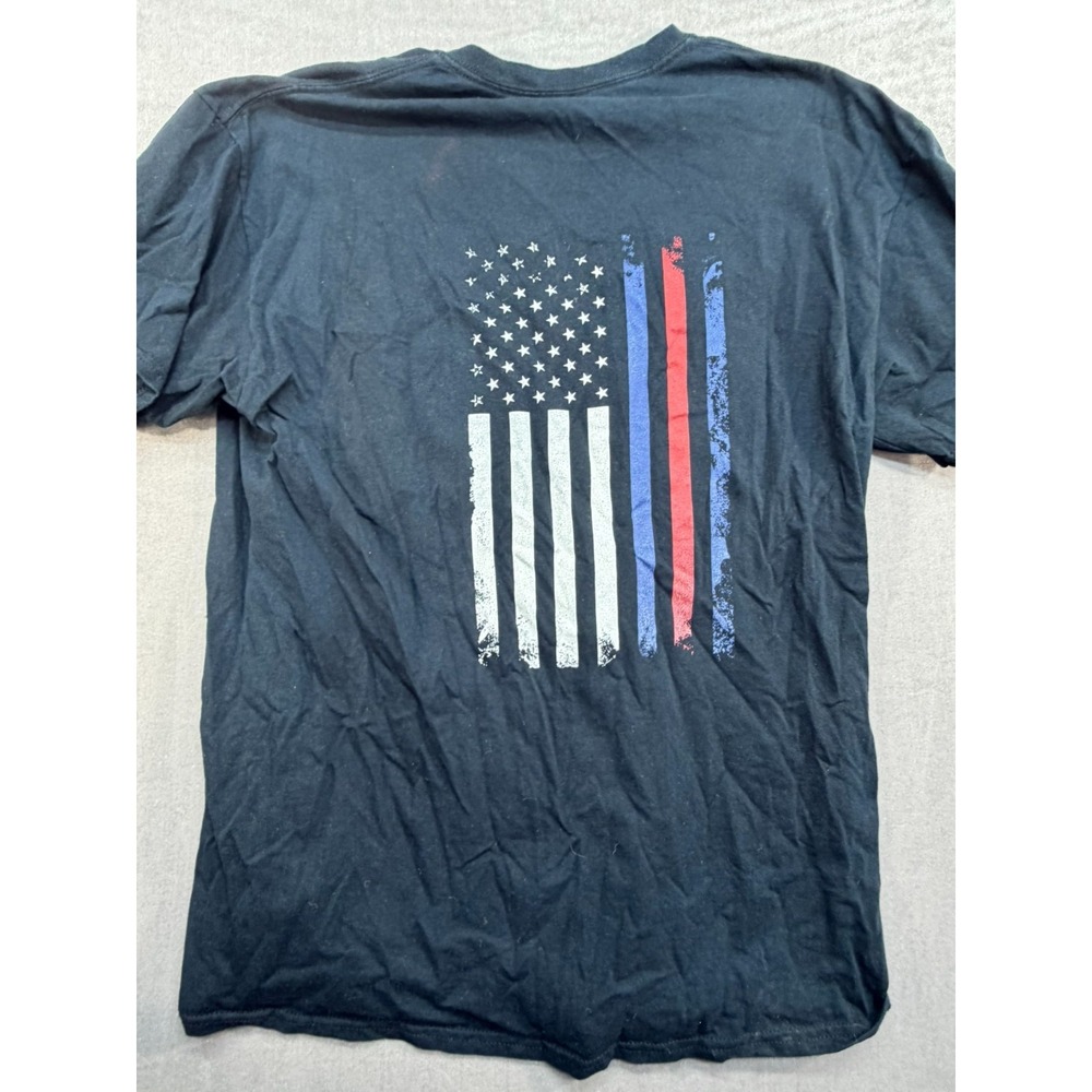 Gildan Men's United States Flag Shirt Black Size XL - Picture 2 of 9